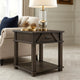Leky Side End Table | 24" | 1 Drawer with Lower Open Shelf | Brown