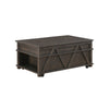 Leky Coffee Table | 44" | 1 Lift Top with Shelf Underneath | Brown
