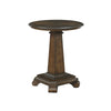 Rox Side End Table | 22" Round Top | Tapered Pedestal Base | Brown