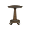 Rox Side End Table | 22" Round Top | Tapered Pedestal Base | Brown