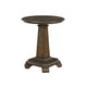 Rox Side End Table | 22" Round Top | Tapered Pedestal Base | Brown