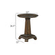 Rox Side End Table | 22" Round Top | Tapered Pedestal Base | Brown