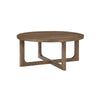 Bly Coffee Table | 42" Round Top | Open X-Base Design | Light Brown