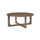 Bly Coffee Table | 42" Round Top | Open X-Base Design | Light Brown