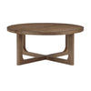 Bly Coffee Table | 42" Round Top | Open X-Base Design | Light Brown