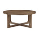 Bly Coffee Table | 42" Round Top | Open X-Base Design | Light Brown