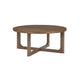 Bly Coffee Table | 42" Round Top | Open X-Base Design | Light Brown