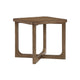 Bly Side End Table | 24" Square Top | X-Base Design | Light Brown