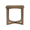 Bly Side End Table | 24" Square Top | X-Base Design | Light Brown
