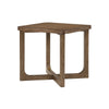 Bly Side End Table | 24" Square Top | X-Base Design | Light Brown
