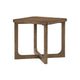 Bly Side End Table | 24" Square Top | X-Base Design | Light Brown