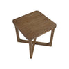Bly Side End Table | 24" Square Top | X-Base Design | Light Brown