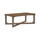 Bly Coffee Table | 48" Rectangle Top | X-Base Design | Light Brown