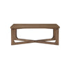 Bly Coffee Table | 48" Rectangle Top | X-Base Design | Light Brown