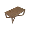 Bly Coffee Table | 48" Rectangle Top | X-Base Design | Light Brown