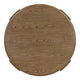 Eli Coffee Table | 40" Round Swivel Top | Lower Open Shelf | Brown