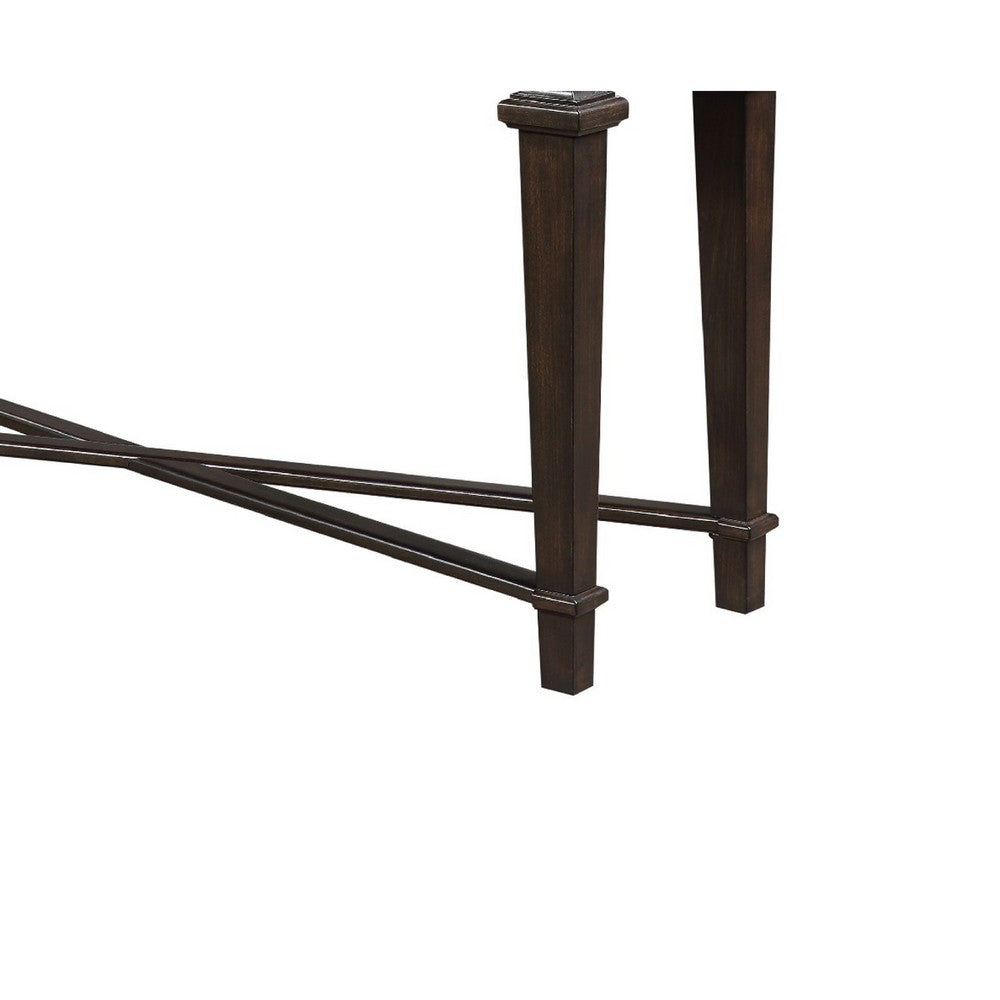 Tabby Sofa Console Table | 56" Top | Cross Stretcher | Espresso Brown