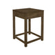 Belinda Corner Table | 22" Top | Stretcher Base | Brown Gray Veneer