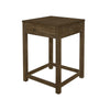 Belinda Corner Table | 22" Top | Stretcher Base | Brown Gray Veneer