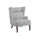 Joen Accent Chair | High Wing Backrest | Gray Chenille | Wood Legs