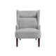 Joen Accent Chair | High Wing Backrest | Gray Chenille | Wood Legs