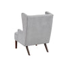 Joen Accent Chair | High Wing Backrest | Gray Chenille | Wood Legs