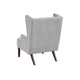 Joen Accent Chair | High Wing Backrest | Gray Chenille | Wood Legs