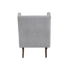 Joen Accent Chair | High Wing Backrest | Gray Chenille | Wood Legs