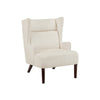 Joen Accent Chair | High Wing Backrest | Beige Chenille | Wood Legs