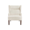 Joen Accent Chair | High Wing Backrest | Beige Chenille | Wood Legs