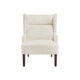 Joen Accent Chair | High Wing Backrest | Beige Chenille | Wood Legs