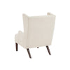 Joen Accent Chair | High Wing Backrest | Beige Chenille | Wood Legs