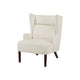 Joen Accent Chair | High Wing Backrest | Beige Chenille | Wood Legs