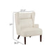 Joen Accent Chair | High Wing Backrest | Beige Chenille | Wood Legs