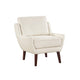 Veny Accent Armchair | Beige Chenille | Solid Wood Angled Legs