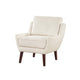 Veny Accent Armchair | Beige Chenille | Solid Wood Angled Legs
