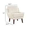 Veny Accent Armchair | Beige Chenille | Solid Wood Angled Legs