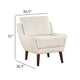 Veny Accent Armchair | Beige Chenille | Solid Wood Angled Legs