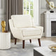 Veny Accent Armchair | Beige Chenille | Solid Wood Angled Legs
