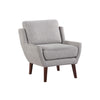 Veny Accent Armchair | Soft Gray Chenille | Solid Wood Angled Legs