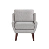 Veny Accent Armchair | Soft Gray Chenille | Solid Wood Angled Legs