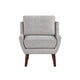 Veny Accent Armchair | Soft Gray Chenille | Solid Wood Angled Legs