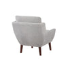 Veny Accent Armchair | Soft Gray Chenille | Solid Wood Angled Legs