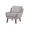 Veny Accent Armchair | Soft Gray Chenille | Solid Wood Angled Legs