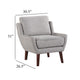 Veny Accent Armchair | Soft Gray Chenille | Solid Wood Angled Legs