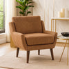Veny Accent Armchair | Burnt Orange Chenille | Solid Wood Angled Legs