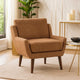 Veny Accent Armchair | Burnt Orange Chenille | Solid Wood Angled Legs
