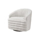 Vinn Swivel Accent Armchair | Barrel Design | Beige Chenille Fabric