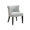 Vasu Accent Chair | Vertical Accents on Curved Back | Gray Polyester