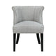 Vasu Accent Chair | Vertical Accents on Curved Back | Gray Polyester